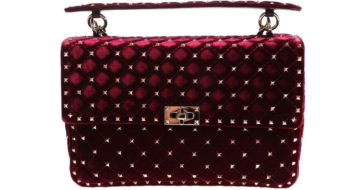 valentino velvet rockstud bag