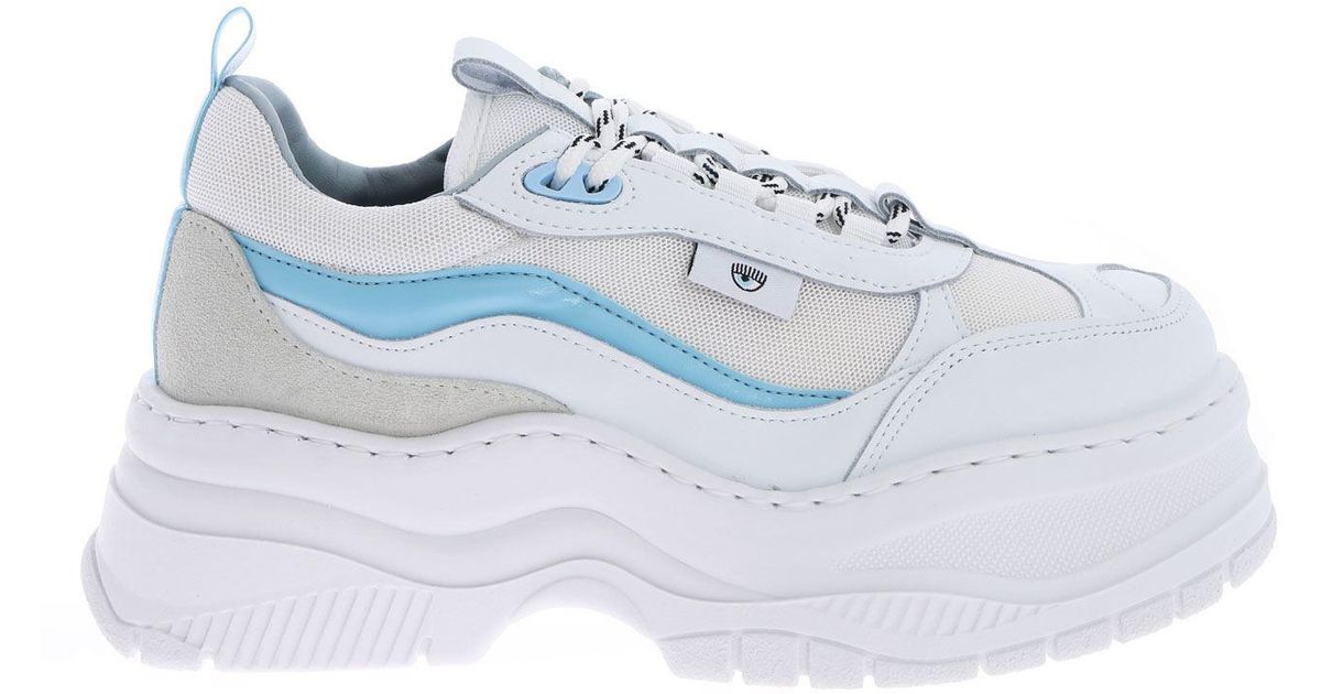 light blue platform sneakers