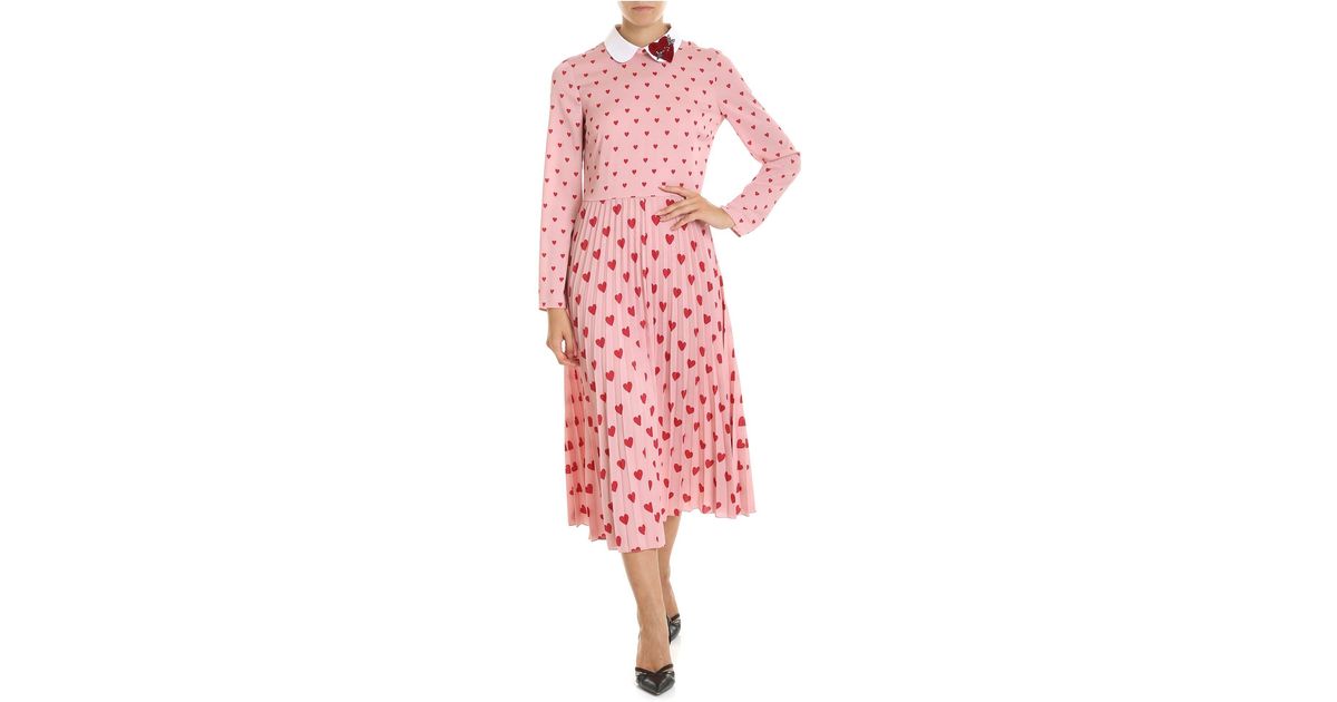 red valentino heart print dress