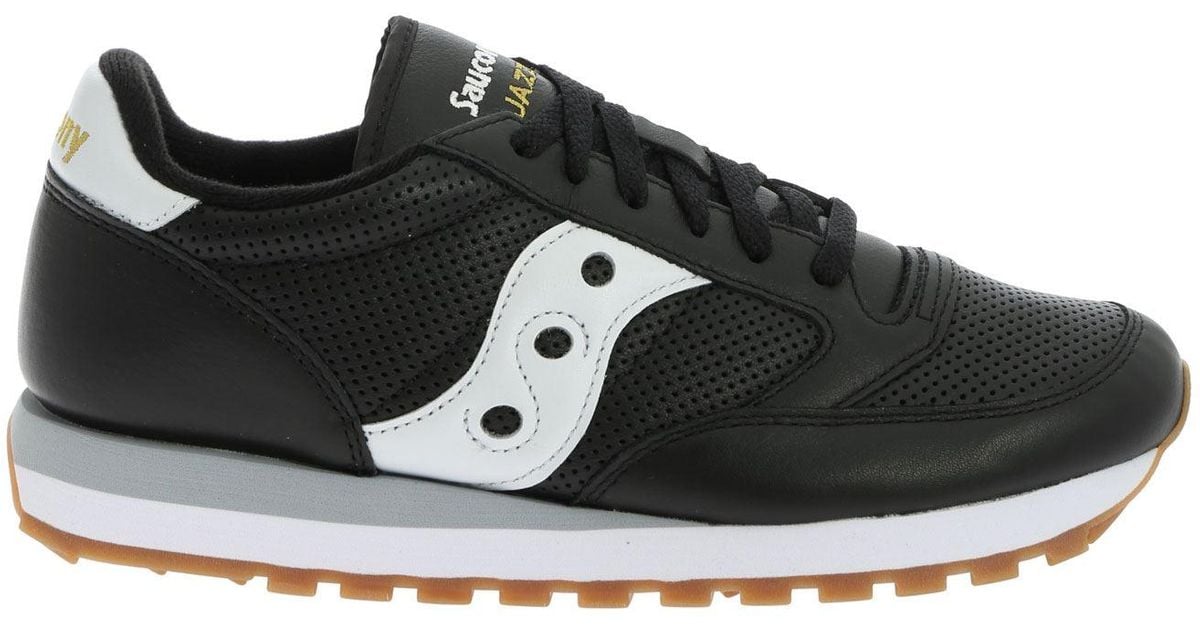 Saucony Leather Jazz Original Sneakers Black And White for Men - Lyst