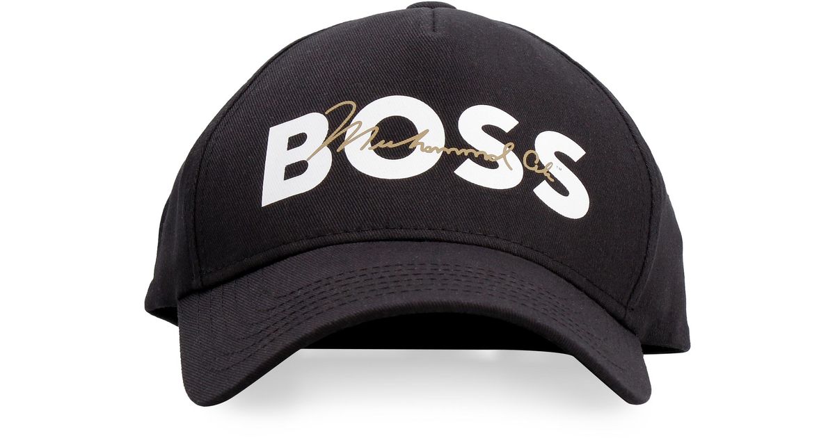 BOSS by HUGO BOSS X Muhammad Ali - Logo Baseball Cap in Black for Men | Lyst