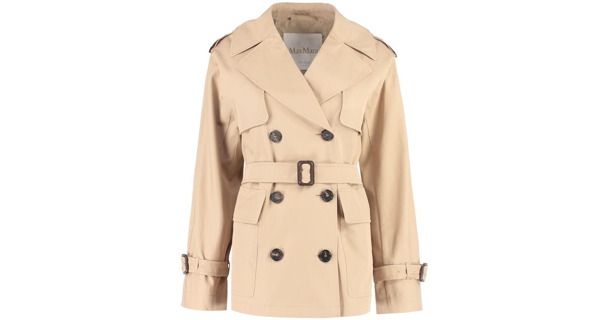 Max Mara The Cube - Cotton Trench Coat in Beige (Natural) - Lyst