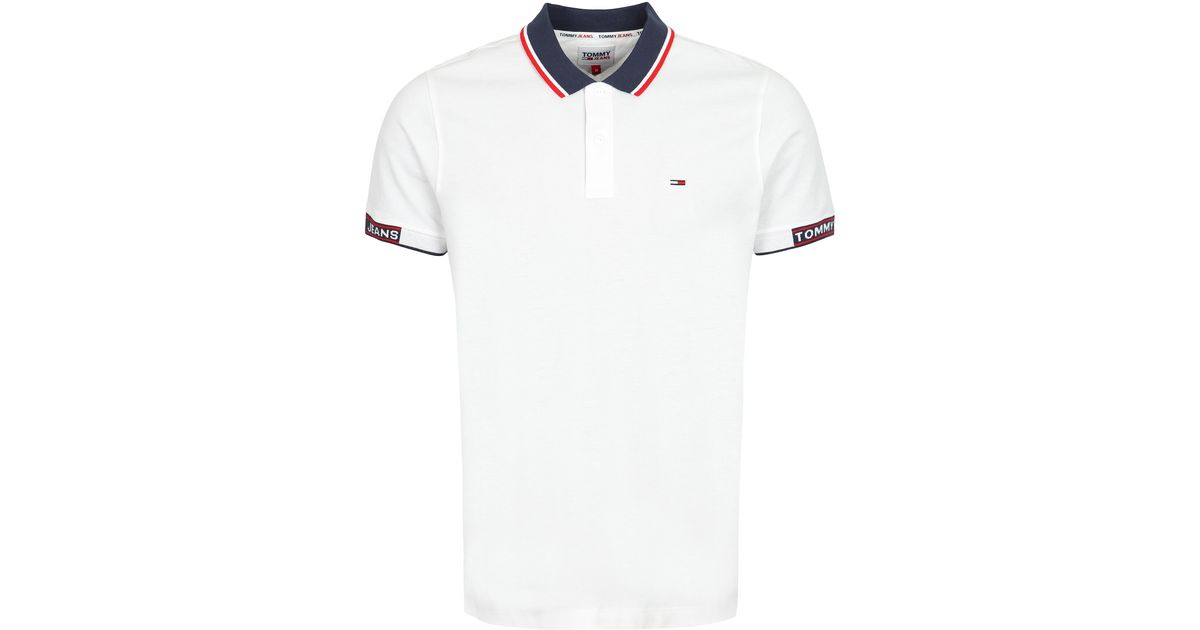 Tommy Hilfiger Cotton-piqué Polo Shirt in White for Men | Lyst