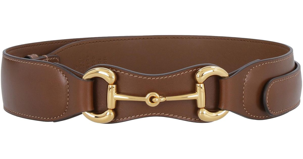 Gucci Leather Belt With Horsebit in Brown | Lyst