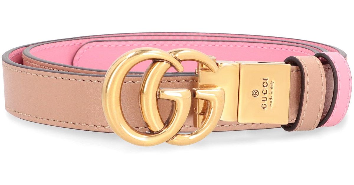 Gucci GG Marmont reversible belt - Pink