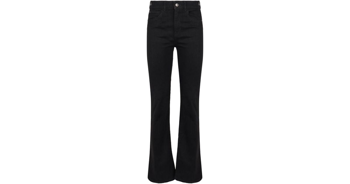 Emporio Armani Flared Jeans in Black | Lyst