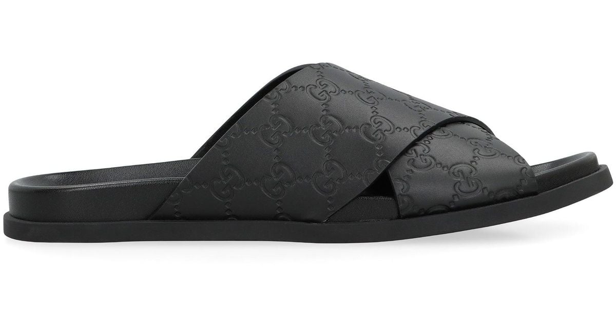Gucci Slides in Black for Men | Lyst