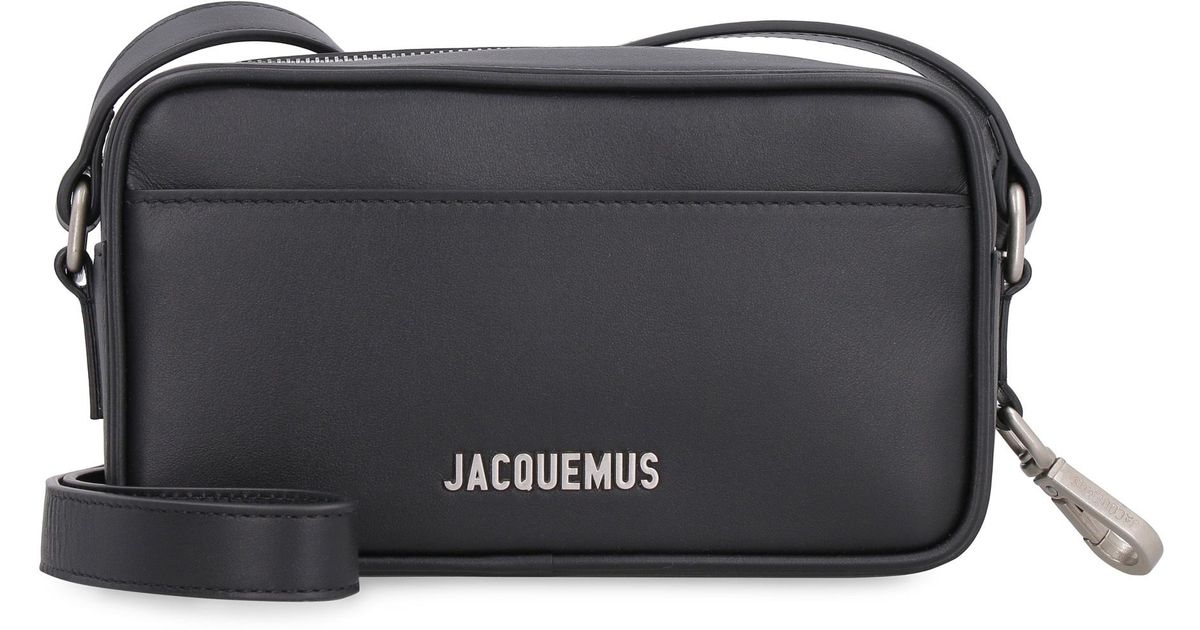 Jacquemus Le Leather Crossbody Bag in Black for Men Lyst