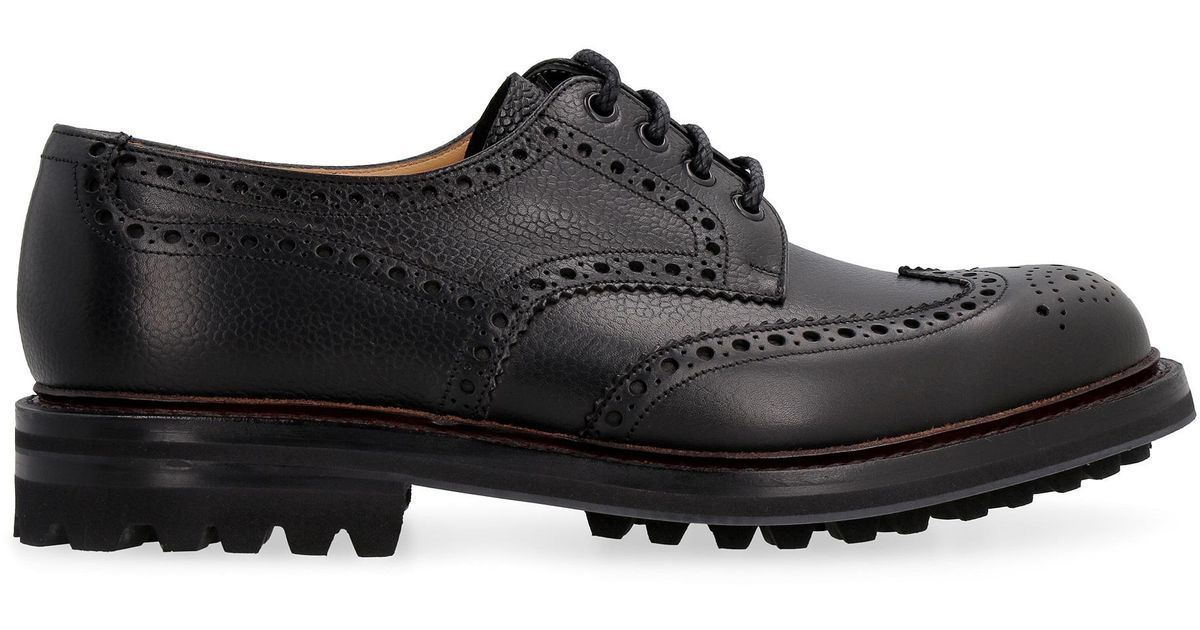 Church's Mc Pherson Lw Leather Brogue Derby Shoes in Black for Men | Lyst