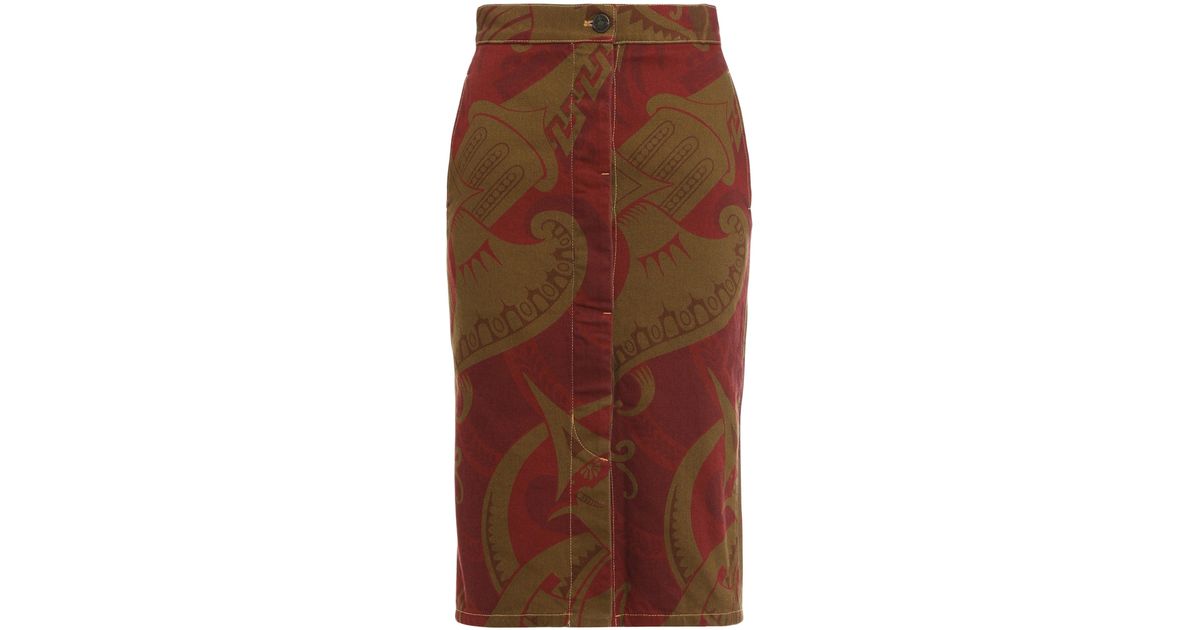 Vivienne Westwood Midi Skirt in Brown Lyst UK