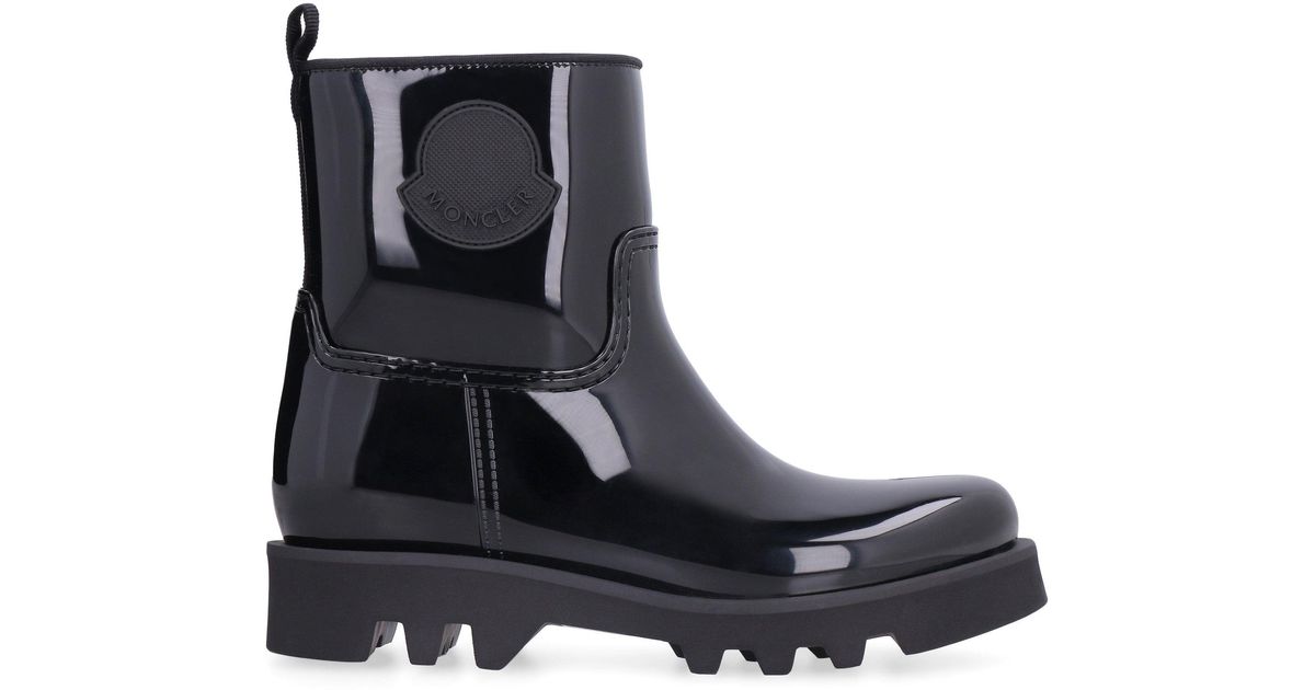 Moncler Ginette Rubber Rain Boots in Black - Save 49% | Lyst