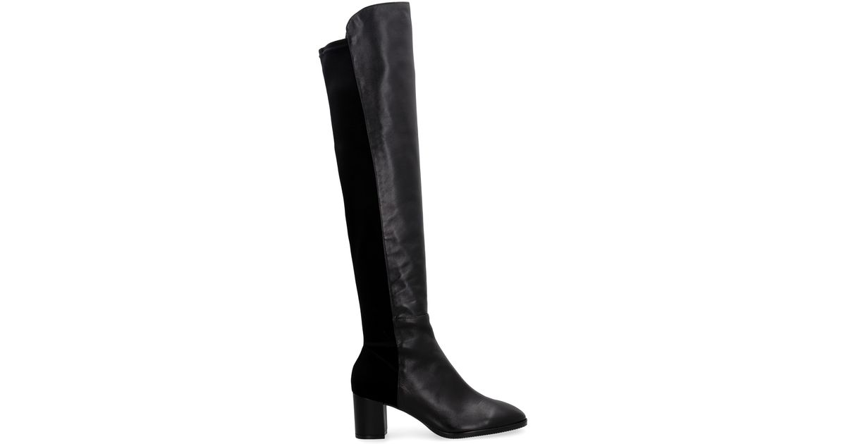 stuart weitzman harper leather sock boots