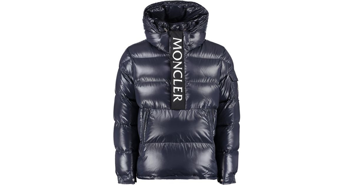 Moncler Maury Hooded Down Jacket in Blue for Men | Lyst UK