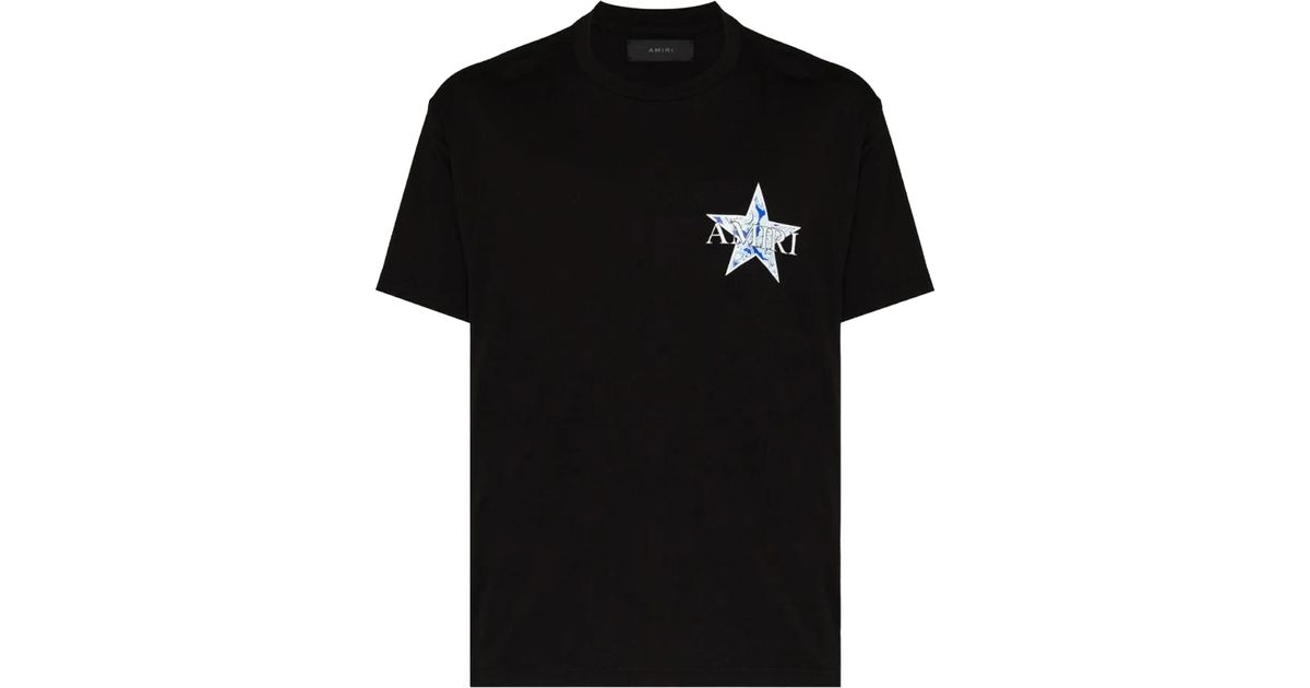 Amiri Paisley Star Printed T-Shirt in Black for Men | Lyst
