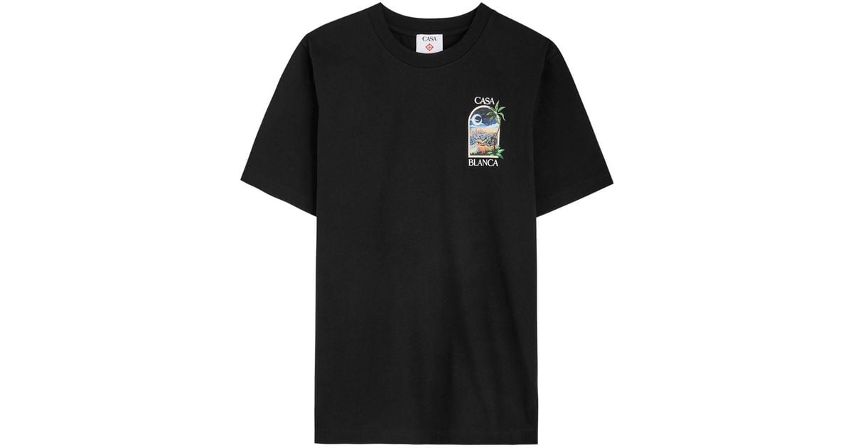 CASABLANCA La Night Printed T-Shirt in Black for Men | Lyst