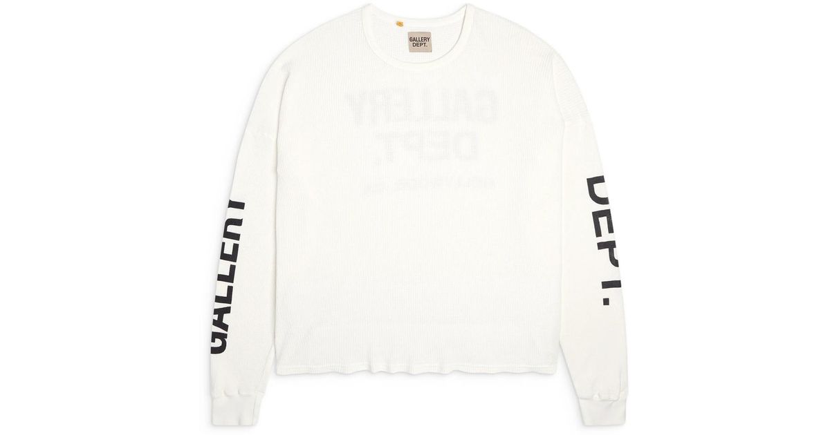 GALLERY DEPT. Long Sleeve Thermal T-Shirt in White for Men | Lyst