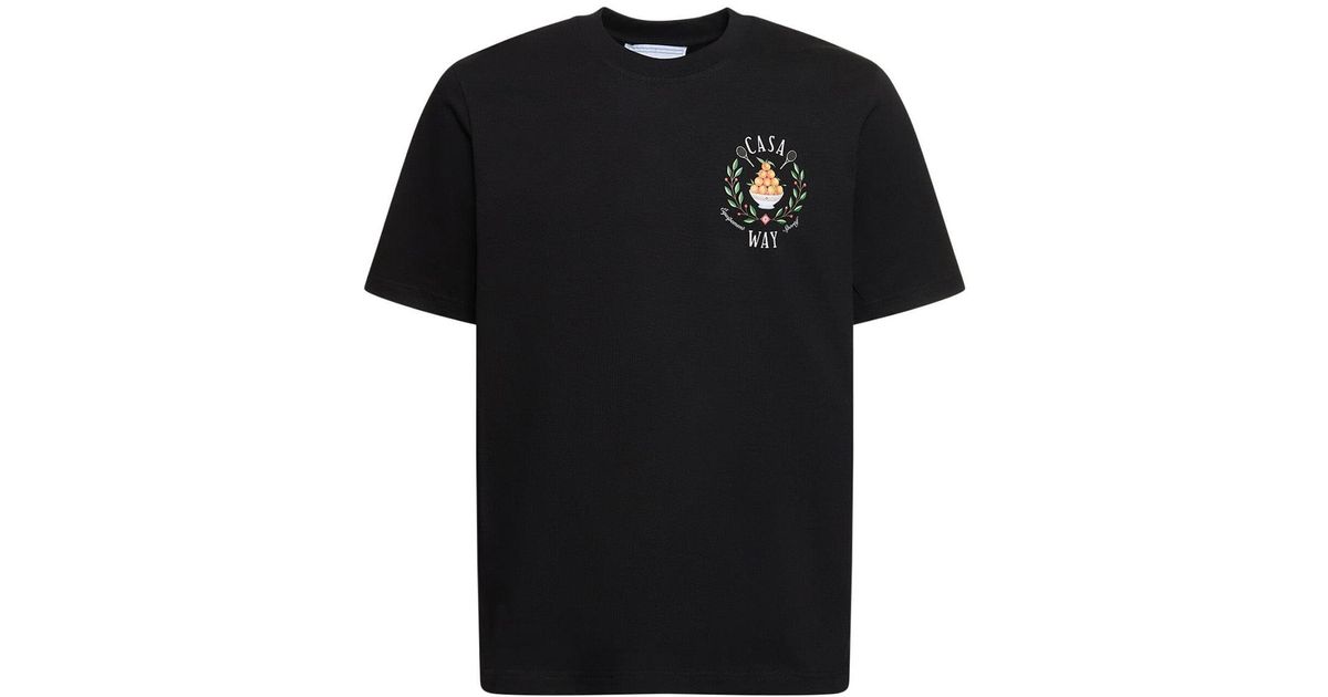CASABLANCA Casa Way Bowl Of Oranges T-Shirt in Black for Men | Lyst