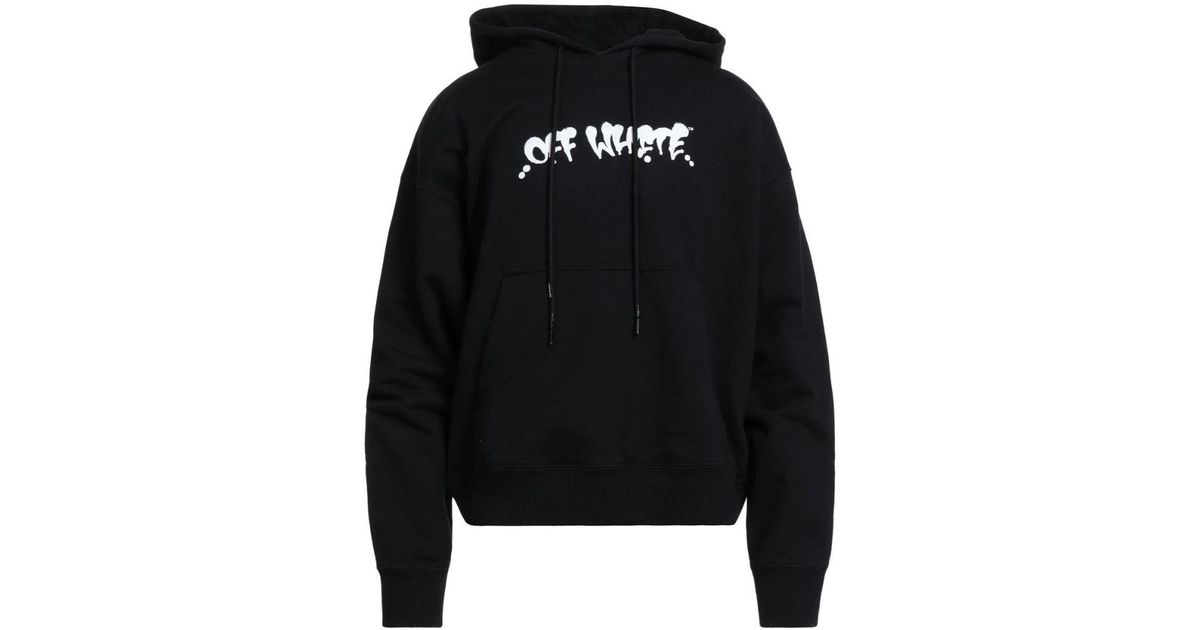 パーカー・フーディ Off-White Relaxed-Fit Black Sweatshirt With Contrasting Logo Buy Off-White Crystal Round Logo Over Hoodie 'Black/White