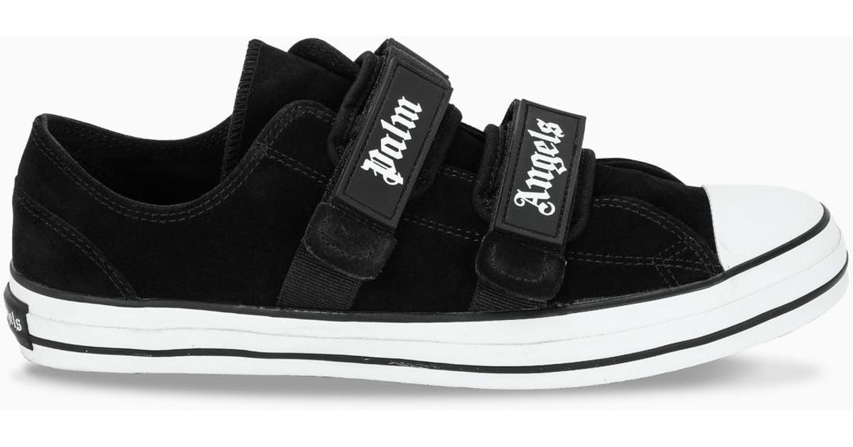 palm angels black logo vulcanized sneakers