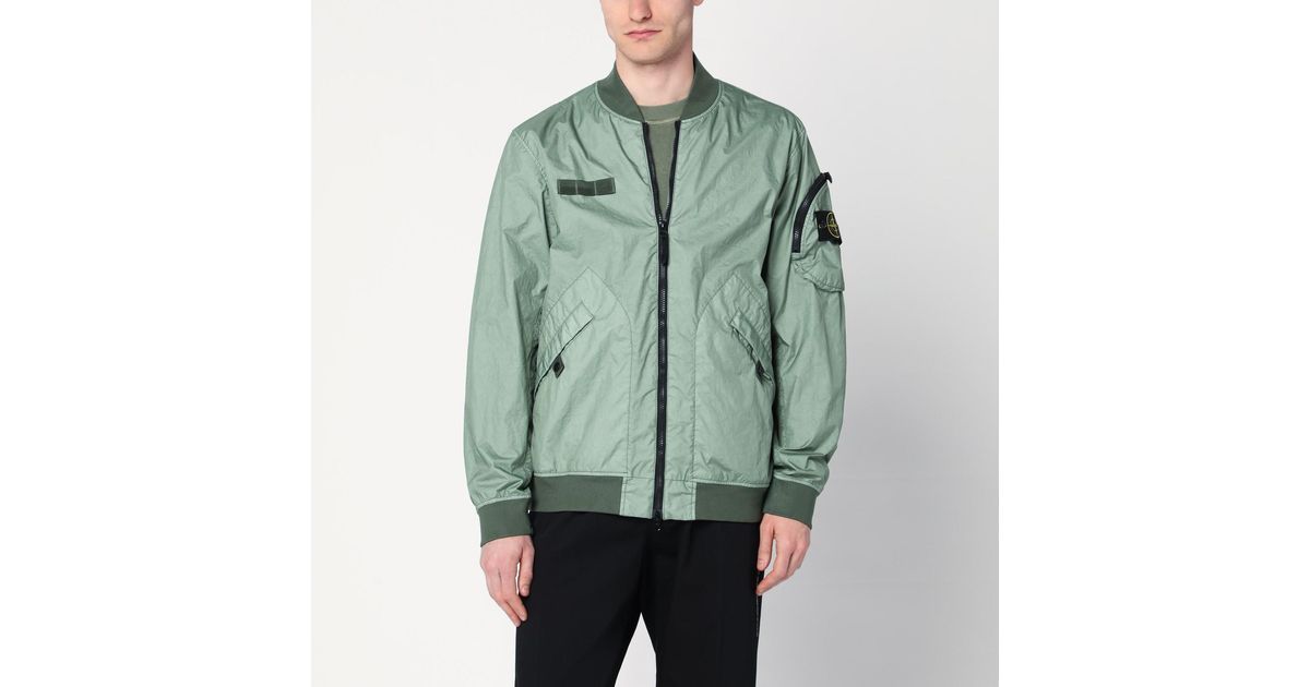 Stone Island Bomber Jacket In Lightweight Technical Fabric in