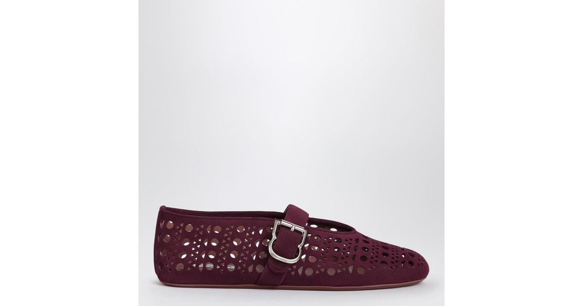 Red 2834 Alaïa Vienne Ballerina in Red | Lyst UK