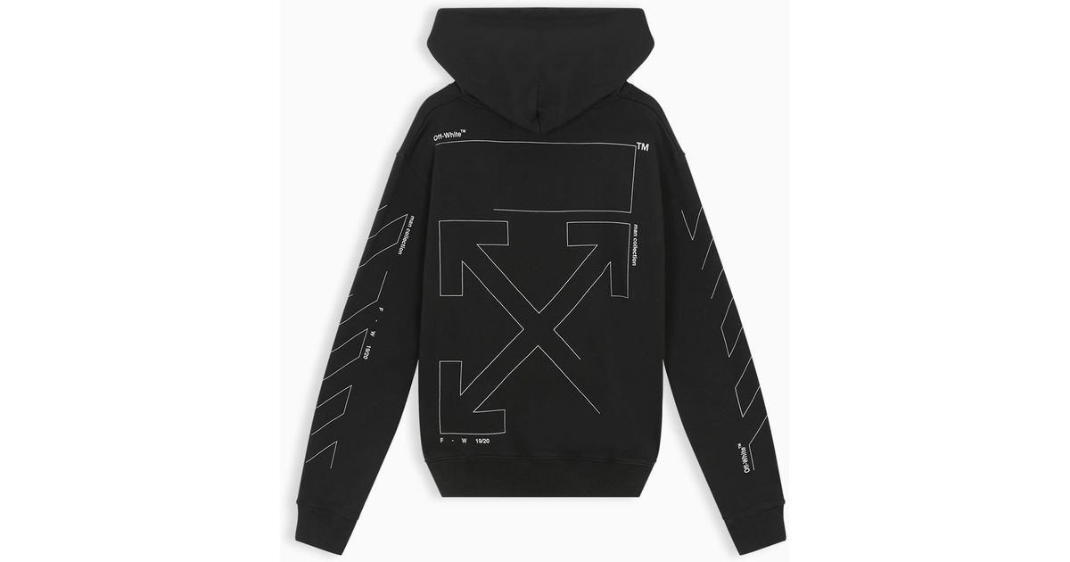 Off-White™ Logo detail black hoodie