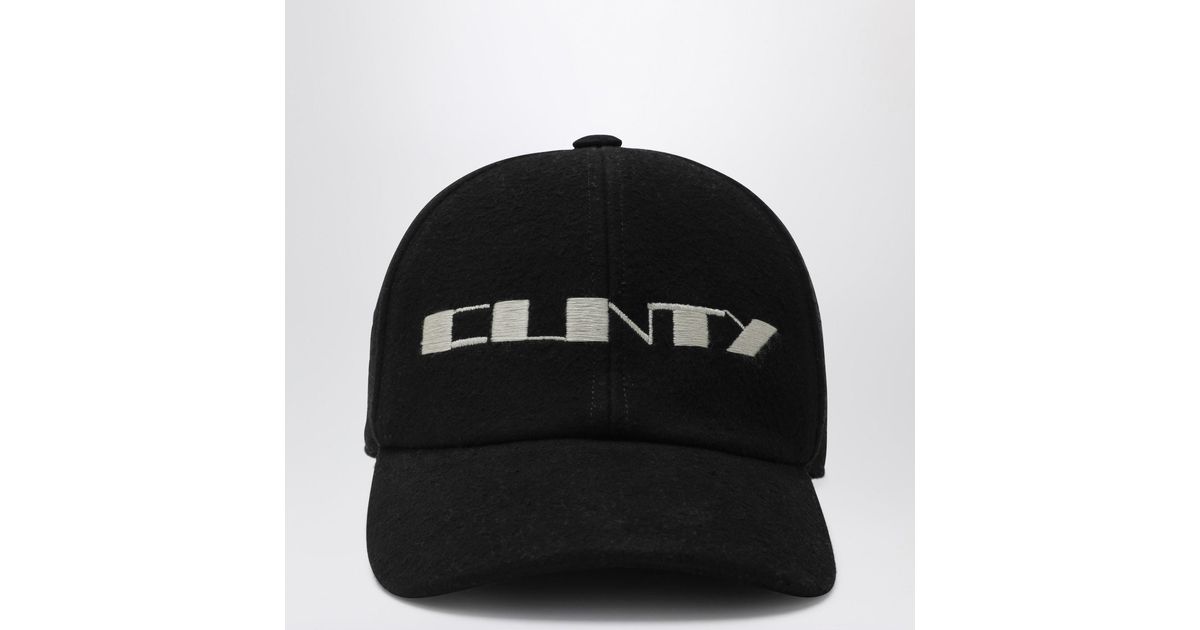 Rick Owens Cunty Baseball Cap in Black for Men | Lyst