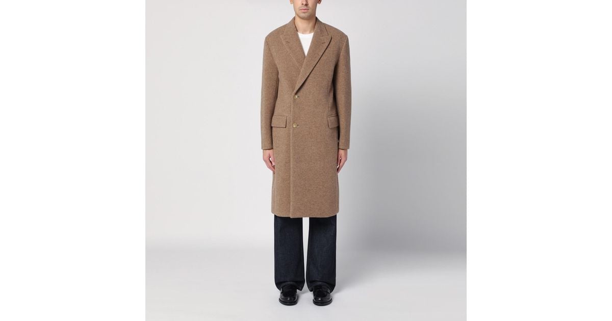 【AURALEE】 WASHED DOUBLE CLOTH LONG COAT SHETLAND WOOL DOUBLE CLOTH COAT - AURALEE Official Website