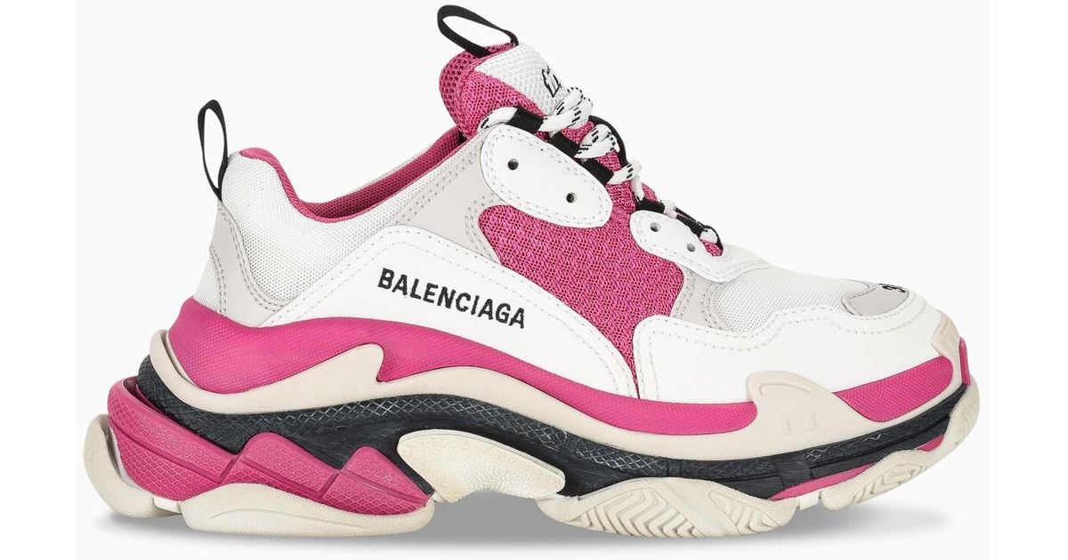 pink balenciaga triple s sneakers