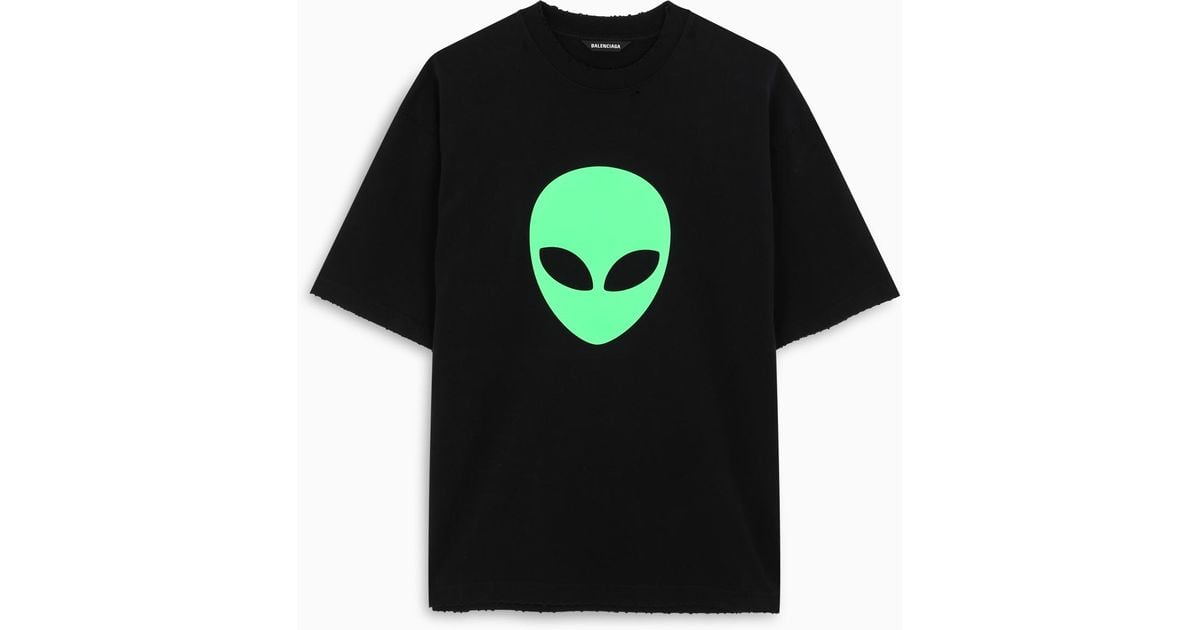 Balenciaga /green Alien T-shirt in Black for Men - Lyst