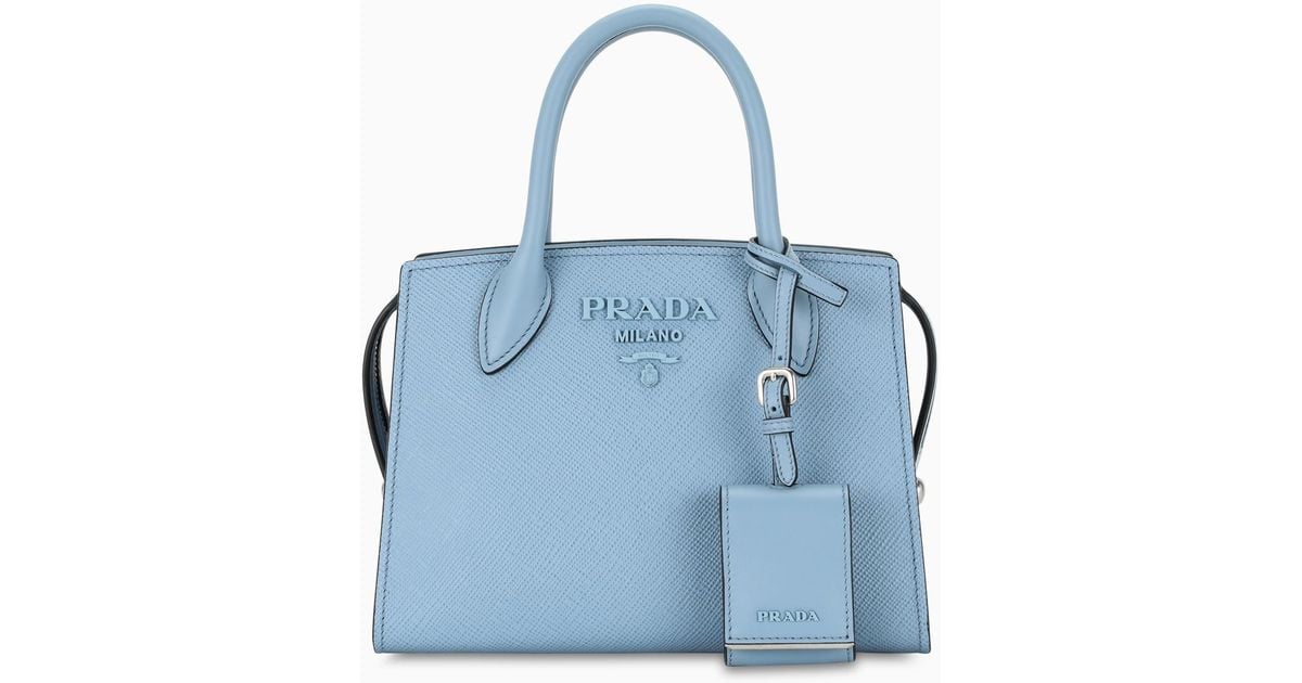 Prada Light blue bag in Saffiano leather