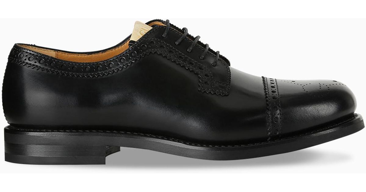 Gucci Brogue Leather Lace-up Derby Shoes in Nero (Black) for Men - Lyst