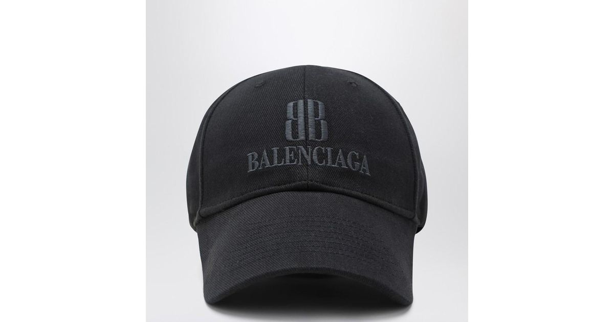 キャップ BALENCIAGA NANO BB BLACK BASEBALL CAP Balenciaga Nano Bb Black Baseball Cap Men | ModeSens