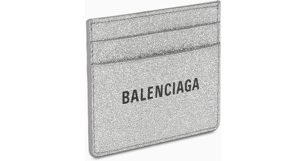 Balenciaga silver card holder Clearance
