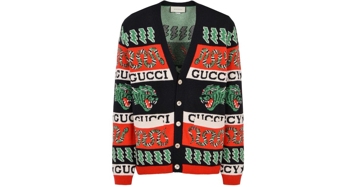 gucci snake cardigan