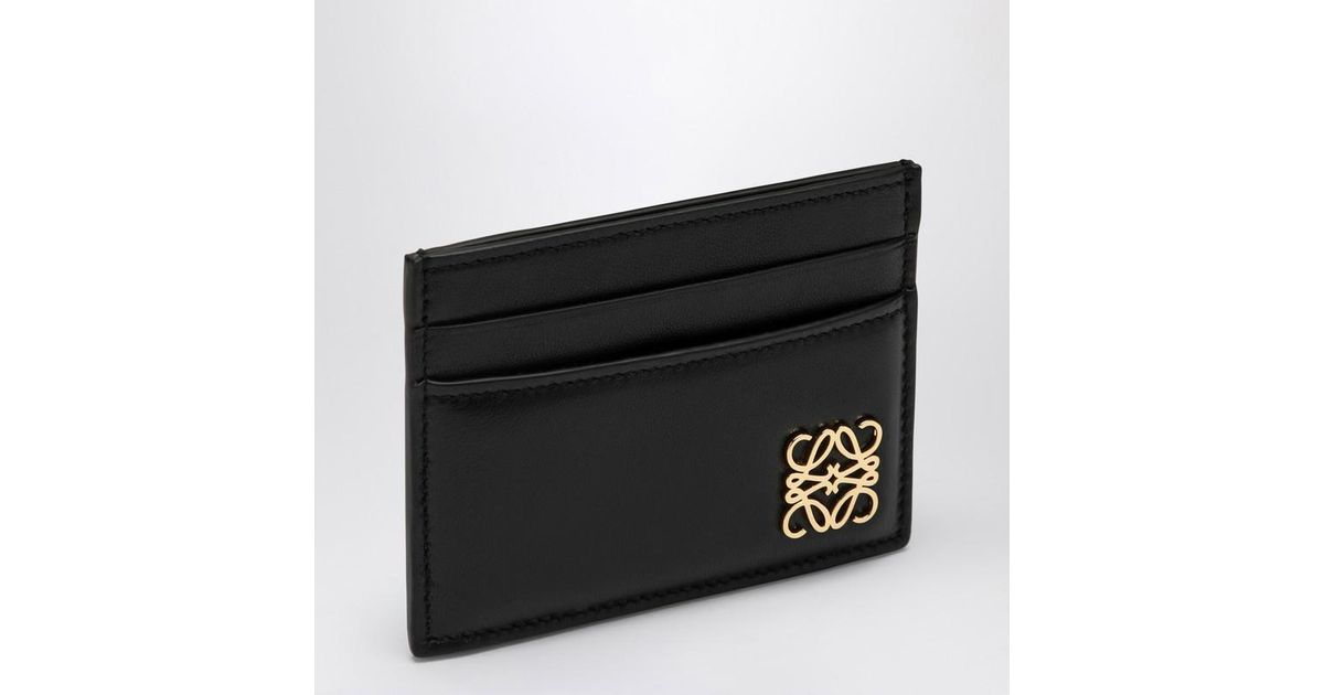 ヘアアクセサリー Loewe Anagram Puffer black card holder Puffer Anagram leather card holder in black - Loewe | Mytheresa