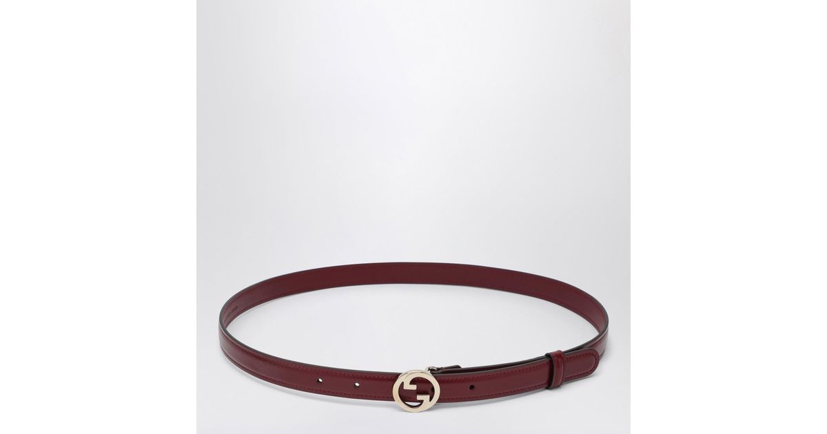 Gucci Blondie Rosso Ancora Leather Belt in Red | Lyst UK