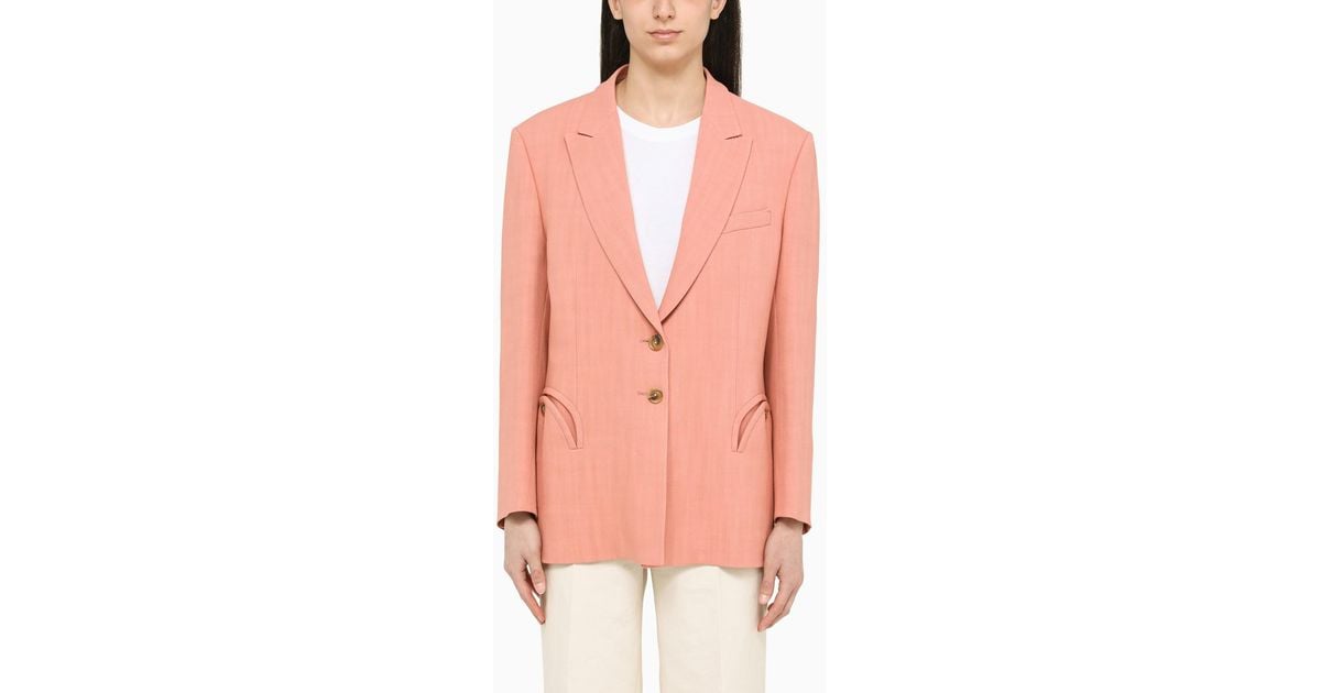 Blazé Milano Blossom Regular Single Breasted Jacket in Pink | Lyst