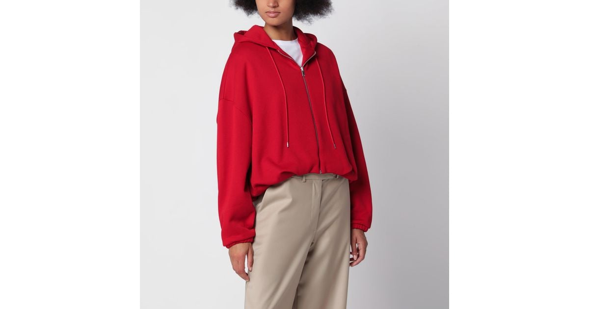 Cordera Balloon Cotton Hoodie in Red | Lyst UK