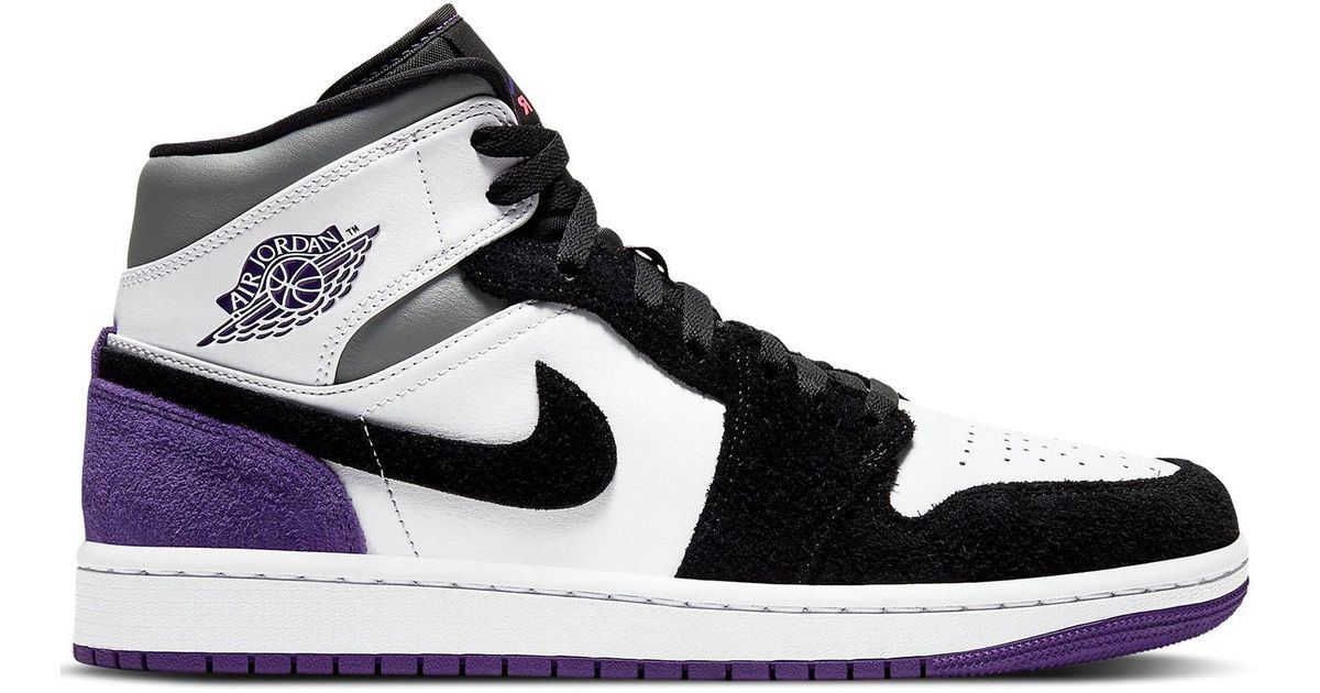 Nike Jordan 1 Mid Se Purple (m) in Black | Lyst