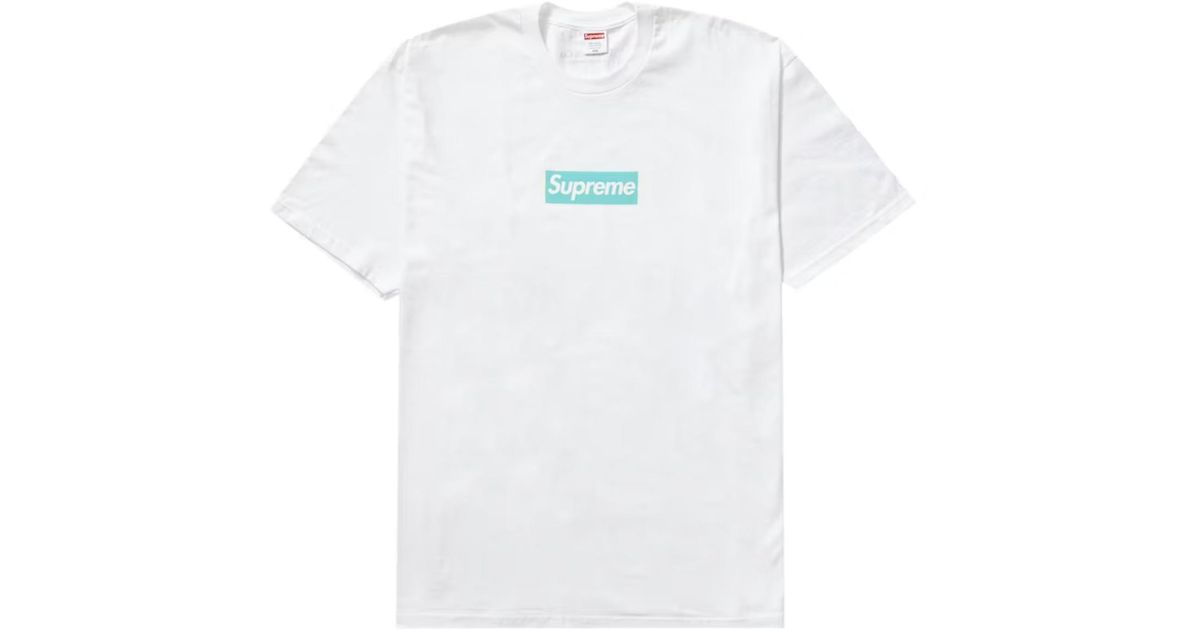 Supreme Tiffany & Co. Box Logo Tee White | Lyst