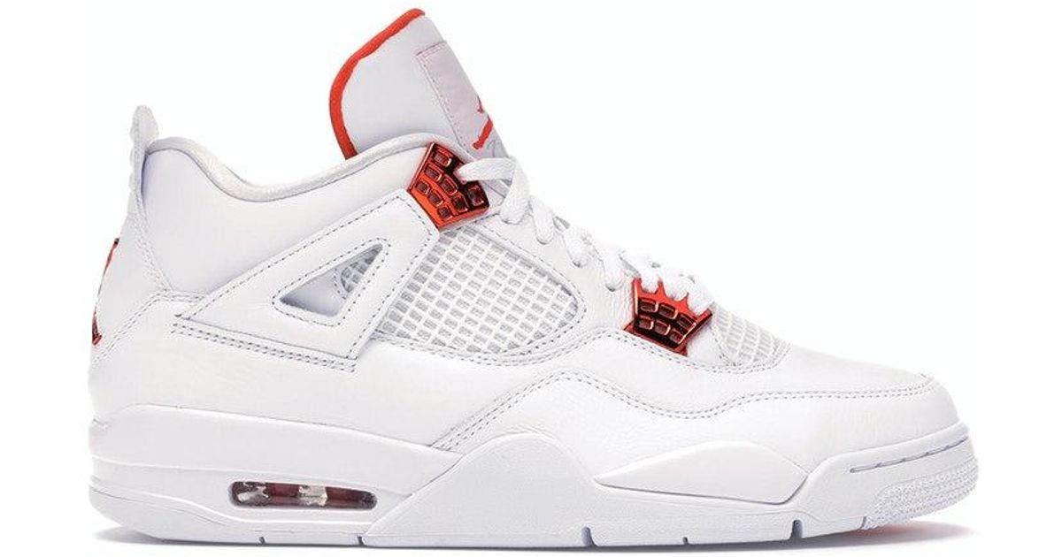 Nike Jordan 4 Retro Orange Metallic in White | Lyst