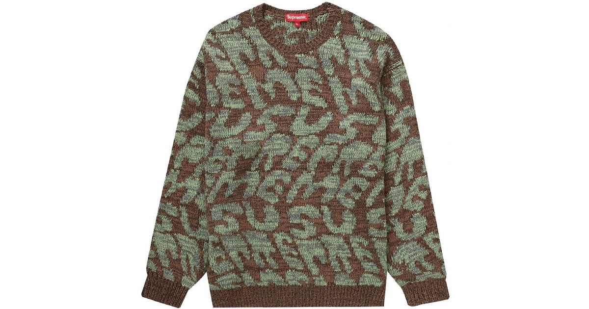Supreme Stacked Sweater Brown in Green | Lyst