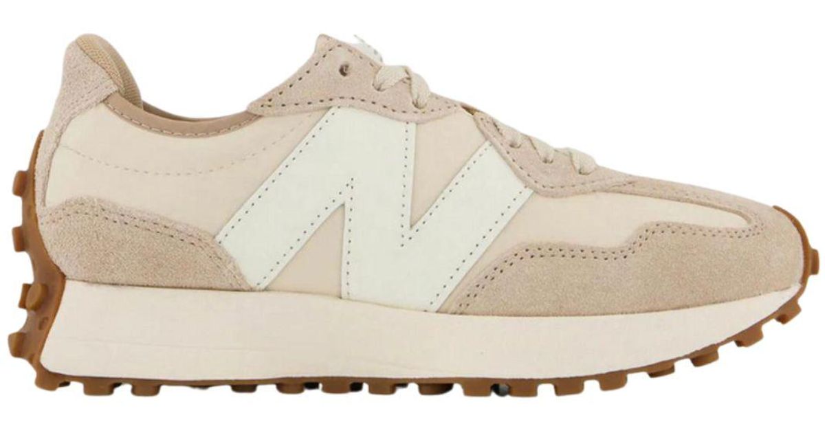 New Balance 327 Oatmeal White in Natural Lyst