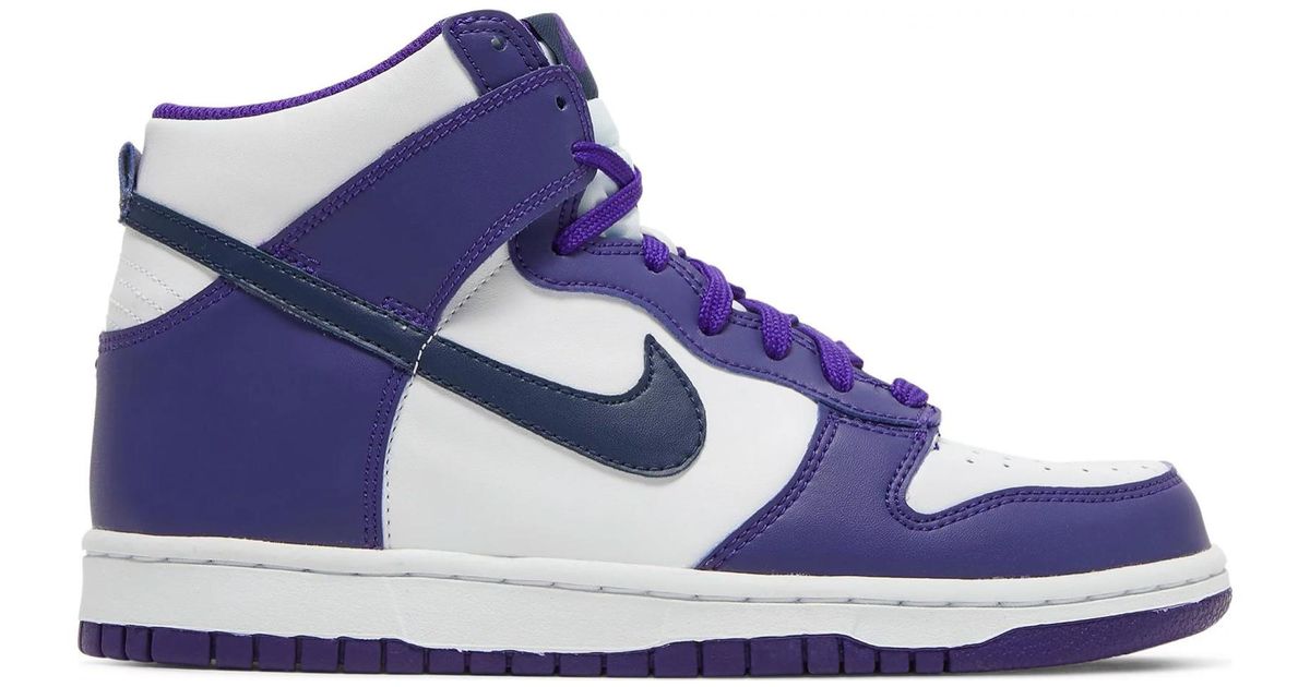 Nike Dunk High Electro Purple Midnight Navy (gs) in Blue | Lyst