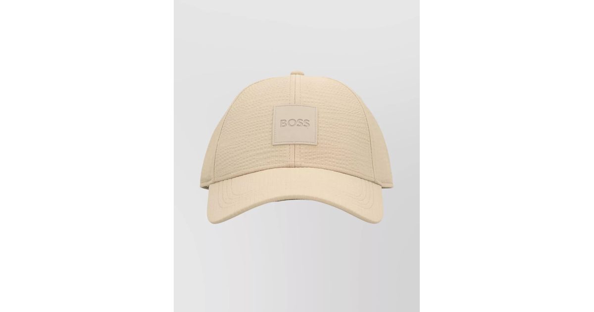 BOSS Logo Baseball Cap in Natural for Men | Lyst