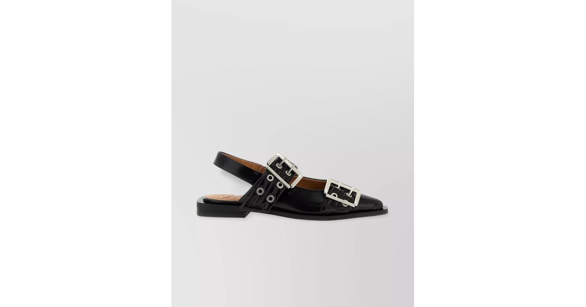 Ganni Double Eyelet Belt in Charcoal Grey main image 0