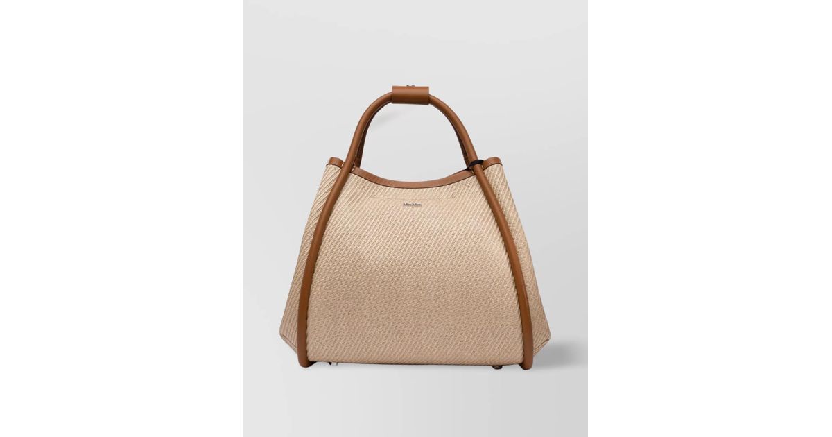 国内発送 Max Mara Marine ラフィア エフェクト Extra small bag マリン] ラフィア エフェクト エクストラ スモール バッグ