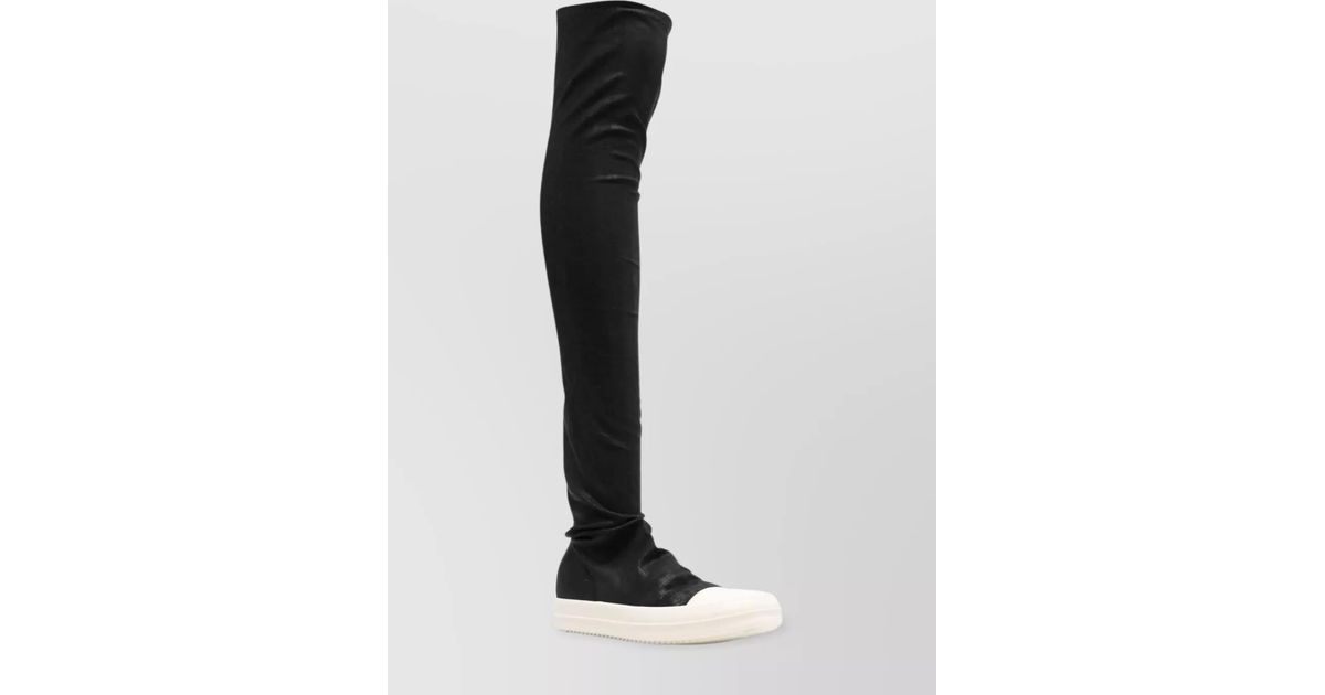 【RICK OWENS】ベージュ Hollywood High Sock Sneaks Rick Owens Beige Hollywood Vintage High Sneakers IT-42