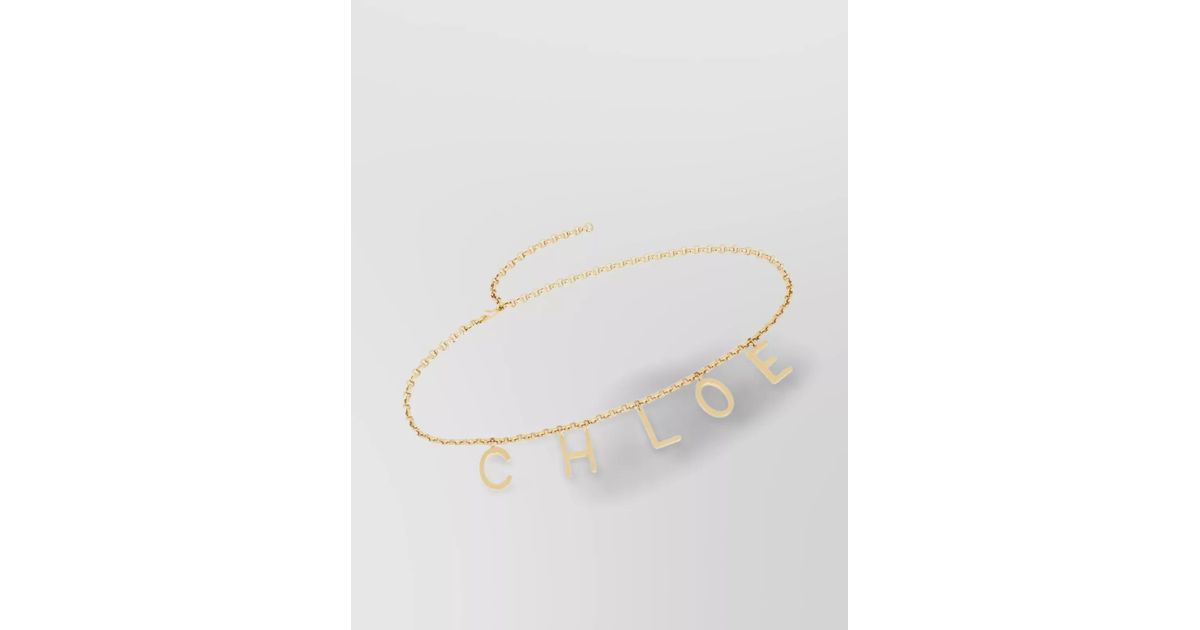 Chloé Signature Chain Design Letter Charms in White | Lyst UK